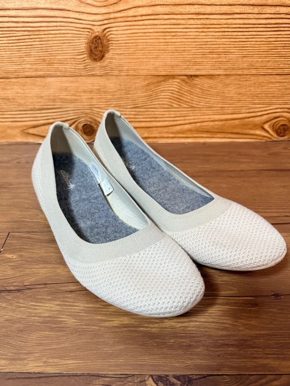 allbirds Women’s Tree Breezer Ballet Flats Size 10 Light Cream